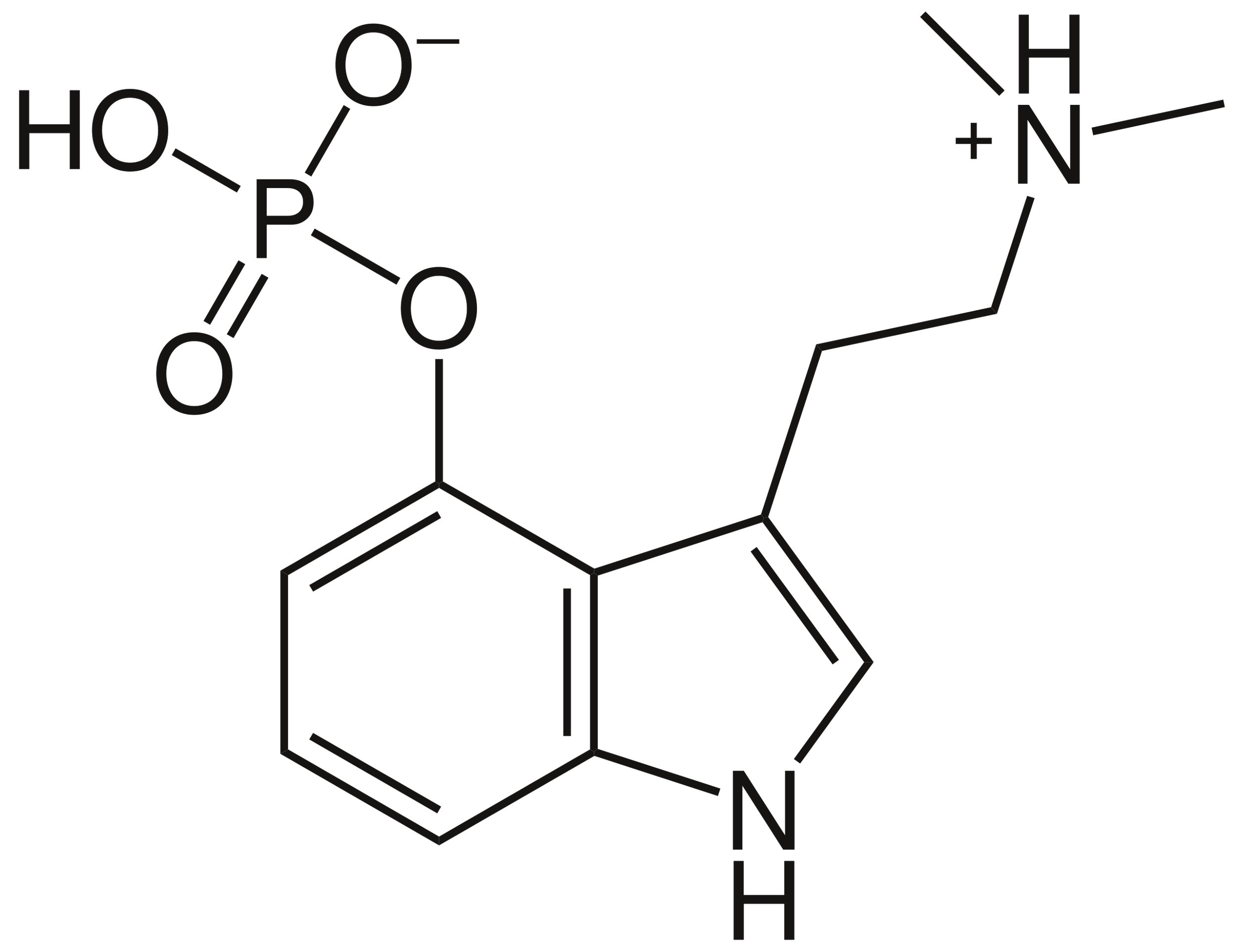 Chemical structure diagram of a molecule with phosphate, nitrogen, and aromatic rings.