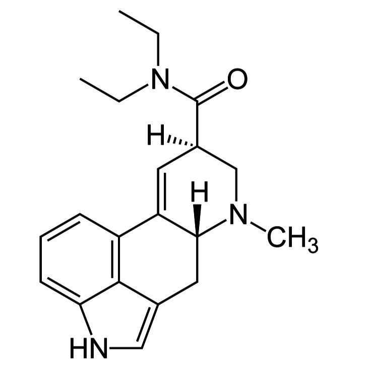 Chemical structure diagram of a molecule with a fused aromatic ring, nitrogen, oxygen, and methyl groups.