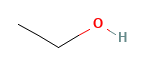 Two-dimensional chemical structure of Ethanol