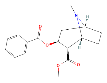 Two-dimensional chemical structure of Cocaine
