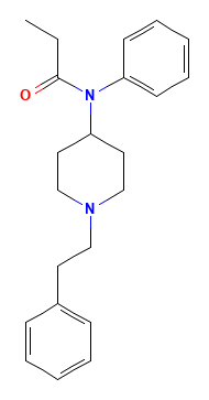Two-dimensional chemical structure of Fentanyl