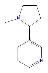 Two-dimensional chemical structure of Nicotine