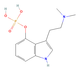 Two-dimensional chemical structure of Psilocybin