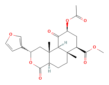 Two-dimensional chemical structure of Salvinorin A